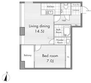 1LDKの間取り画像