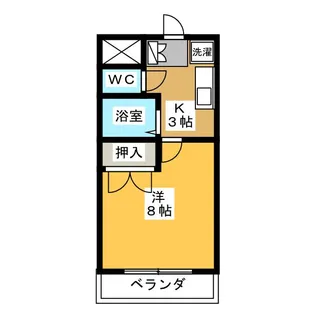 マンション駒止【5階】の間取り