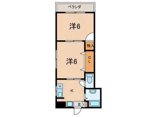 須磨南ハイツ【2階】の間取り