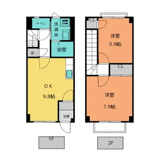 愛知県小牧市大字北外山【一戸建】の間取り
