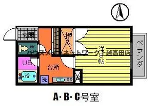 セゾンハイツ【2階】の間取り