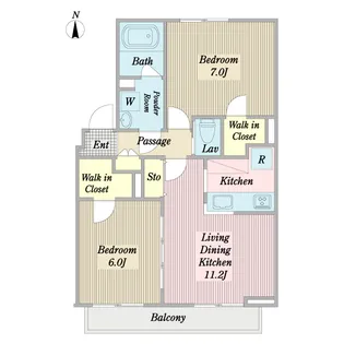 メゾン ド フェヴリエII【2階】の間取り