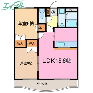 プロミネント伊勢中川II【1階】の間取り