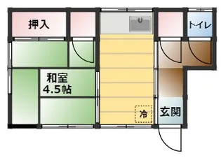 1DKの間取り画像