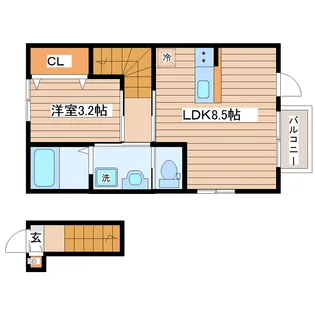 Casa Uno【2階】の間取り