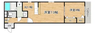 宮城県仙台市若林区成田町【アパート】の間取り