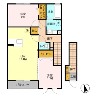 ガーデンハイツ【2階】の間取り