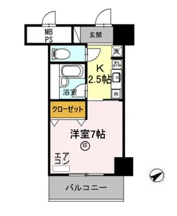 滋賀県彦根市竹ケ鼻町【マンション】の間取り
