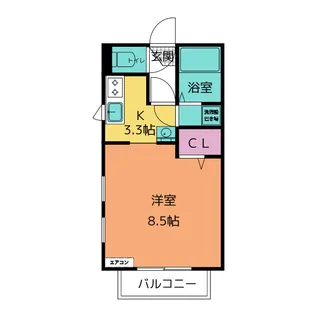 カーサ・ミモザ【1階】の間取り