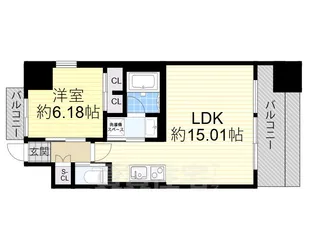 大阪府大阪市住吉区万代東3【マンション】の間取り