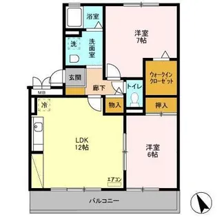 メゾンドォ渕谷A【2階】の間取り