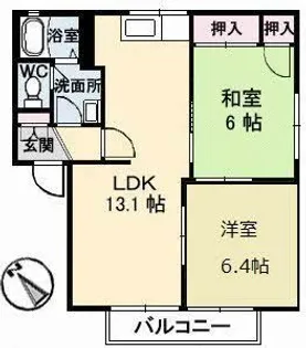 エクセル向井 A棟【1階】の間取り