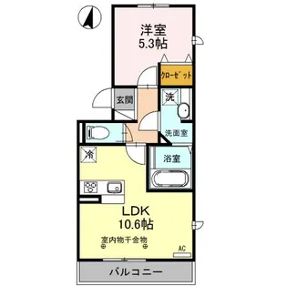 埼玉県入間市鍵山2【アパート】の間取り