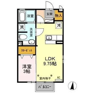 モナリエ御幸本町【2階】の間取り