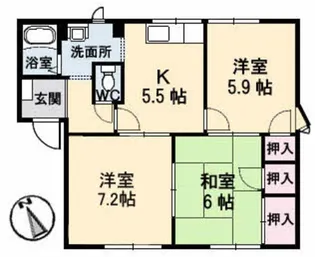 洋光シャインハウス A棟【1階】の間取り
