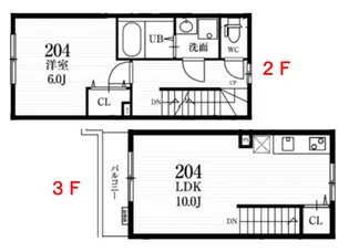 1LDKの間取り画像