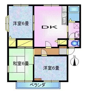 サンビレッジ城東 A【2階】の間取り