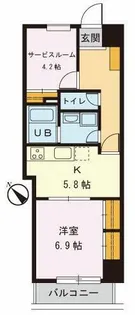 コーポ根津清水【9階】の間取り