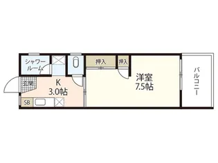 寿栄ビル6(シックス)【1階】の間取り