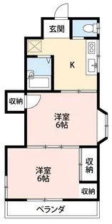 コーポ勝田台【2階】の間取り