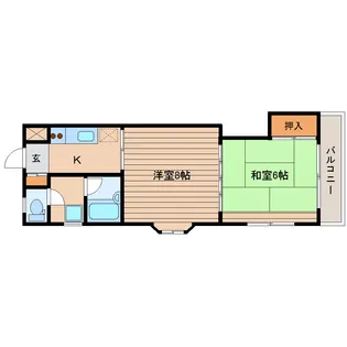 レインボープログレス千葉【2階】の間取り