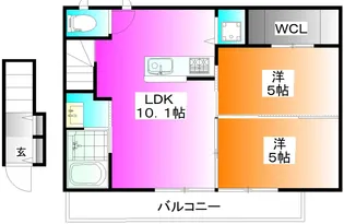 ガーデンヒルズ芝【2階】の間取り