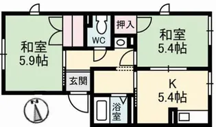 ゲーブルアン【2階】の間取り
