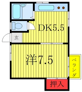 東京都板橋区前野町3【アパート】の間取り