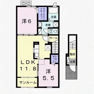 アイビーヒルA【2階】の間取り