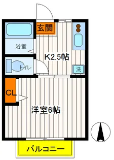 東京都立川市富士見町1【アパート】の間取り