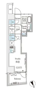 パークナードフィット南青山Vista【7階】の間取り