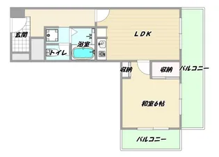 大阪府大阪市東淀川区東中島4【マンション】の間取り