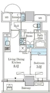 パークアクシス池袋パークフロント【7階】の間取り