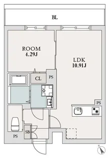 東京都世田谷区北沢1【マンション】の間取り