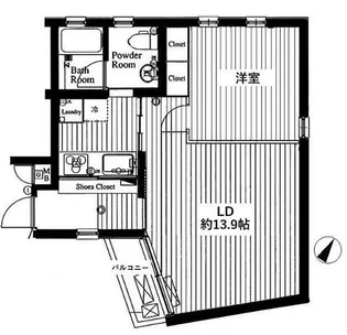 グランドパーク三軒茶屋【1階】の間取り