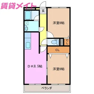 セ・シ・ボン【2階】の間取り