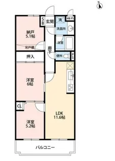 ライオンズマンション三郷第3【3階】の間取り
