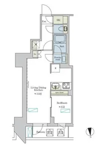 Brillia ist 浅草【6階】の間取り