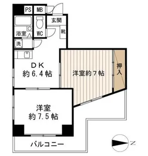 USKシャンブル【4階】の間取り