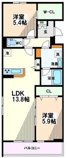 東京都府中市西府町1【アパート】の間取り