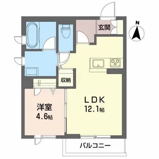 福島県郡山市神明町【アパート】の間取り