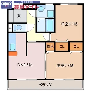 メルベーユ【3階】の間取り