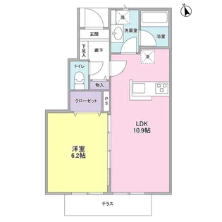 コルティーレ経堂【1階】の間取り