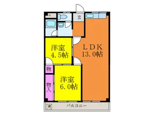 メゾン三島【2階】の間取り