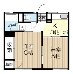 ベルグコーポ1号棟【1階】の間取り