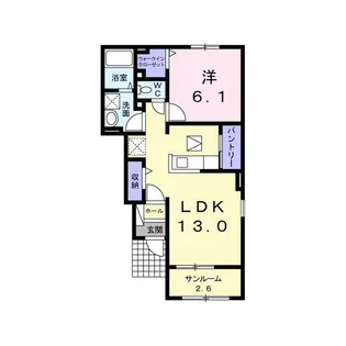 セジール・レーヴVA【1階】の間取り