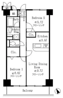 サンクレール高井戸【7階】の間取り