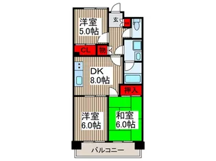ロイヤルヒルズ池田【5階】の間取り