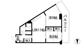 シャルム甲陽園【10階】の間取り