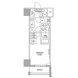 ザ・パークハビオ麻布十番【4階】の間取り